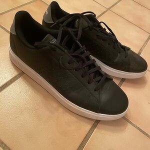 Adidas Men's Black and White Sneakers